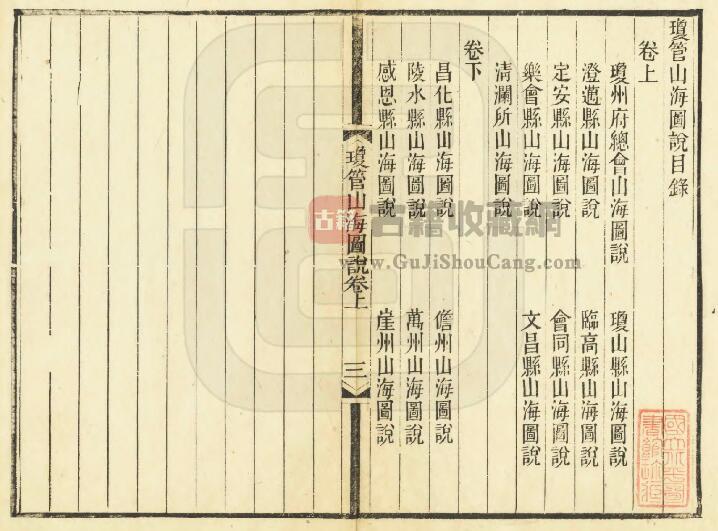 海南省地理志《嘉靖琼管山海图说》全二卷 明 顾可久撰PDF电子版地方志下载插图1